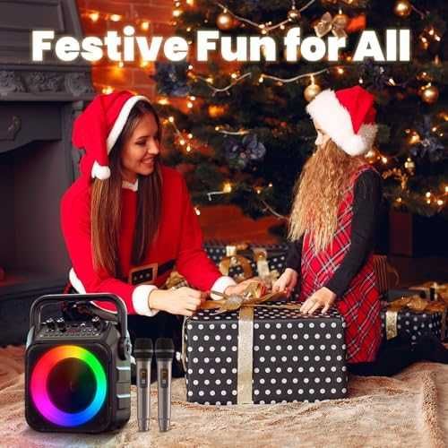 Нова Портативна караоке система 6.5'' субуфер + безжични микрофони