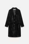 Zara новое пальто бархатное размер L , кардиган , камзол