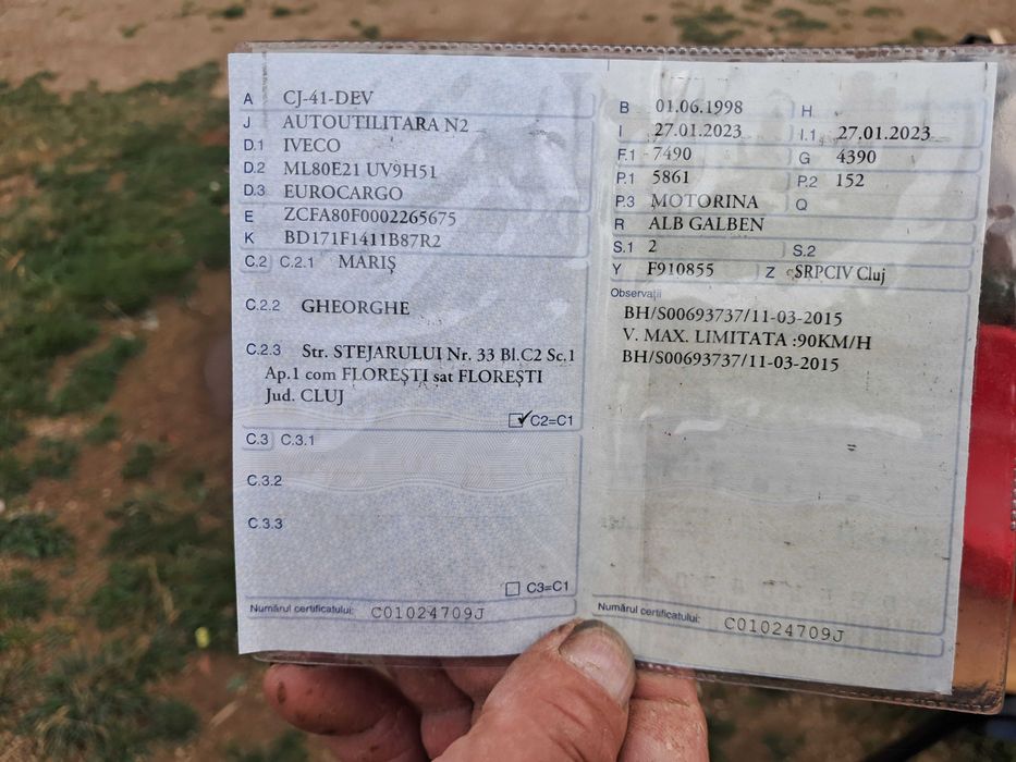 Platforma de transport utilaje. Iveco 7,5 t0 detarata de la 10 to