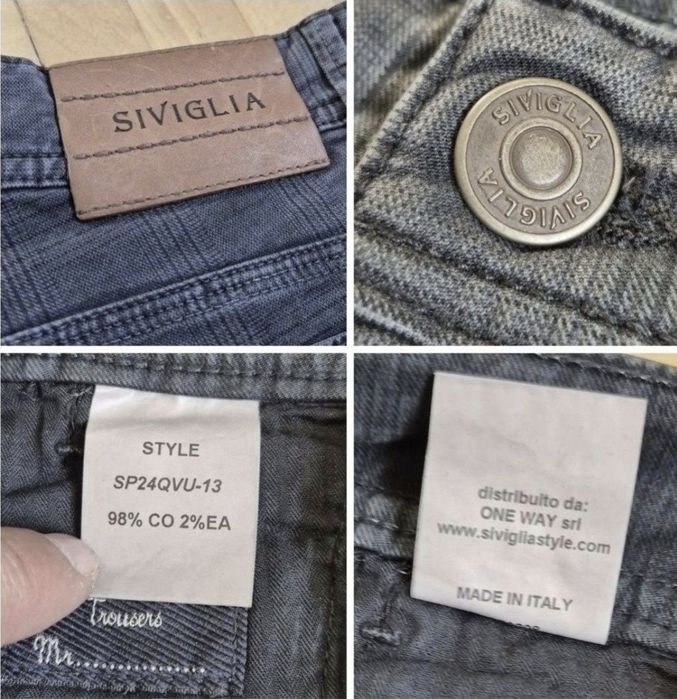 Pantaloni Siviglia exclusiviști, Bărbătești, Slim Fit - W33 M / L