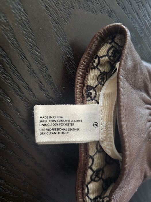 Кожени ръкавици Michael Kors кафеви