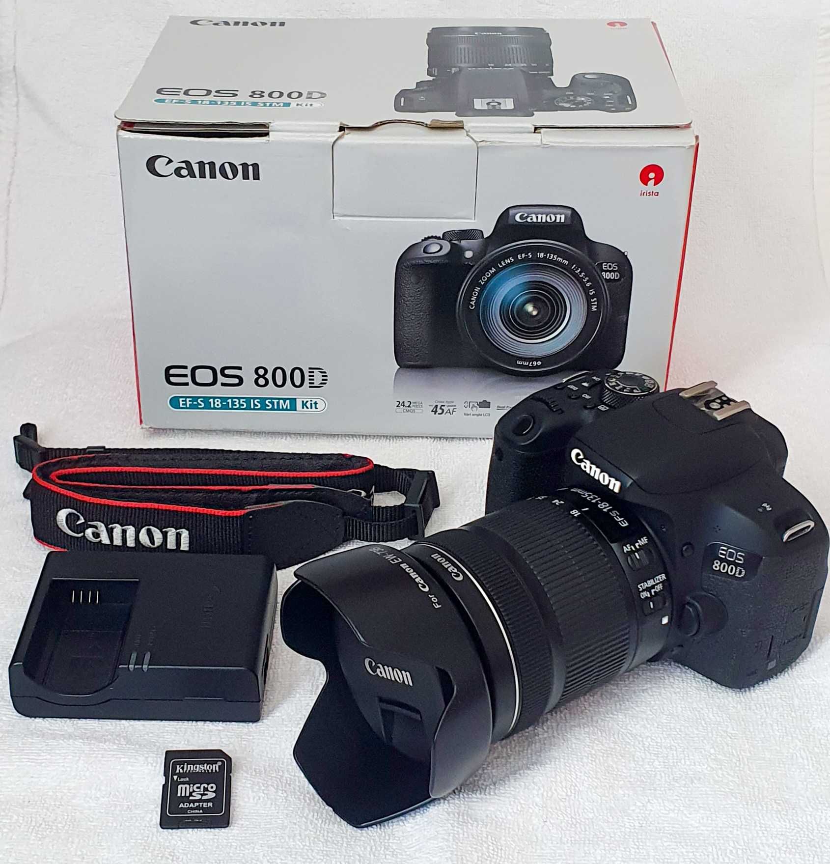 Vand Canon 800D kit cu obiectiv 18-135mm la cutie, impecabil