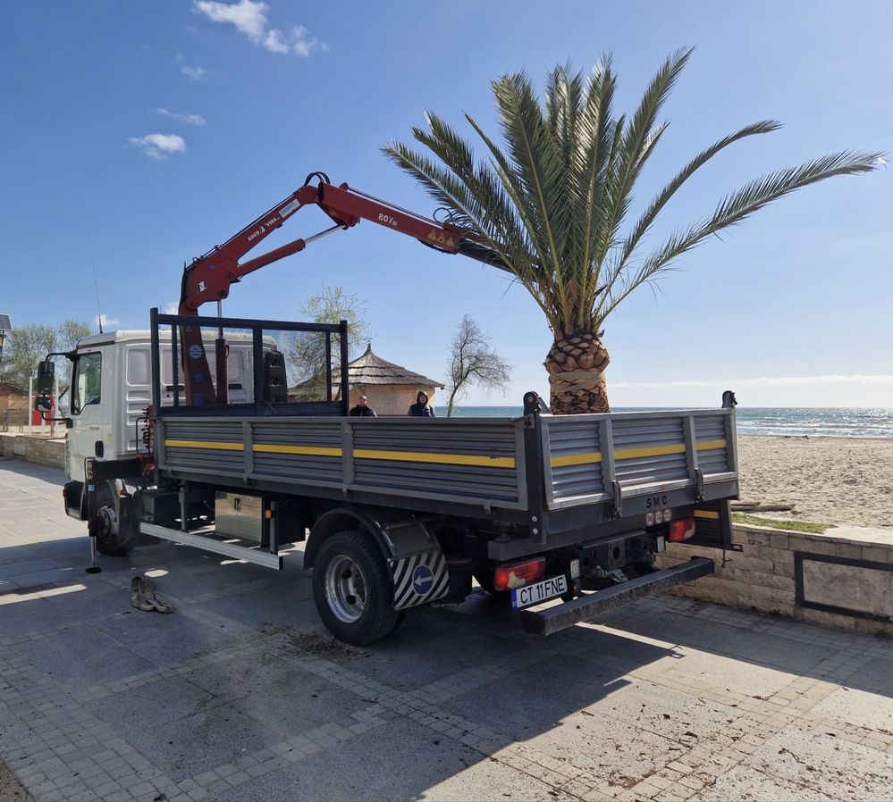 Transport camion 7,5 tone cu macara si basculabil 3,5 tone