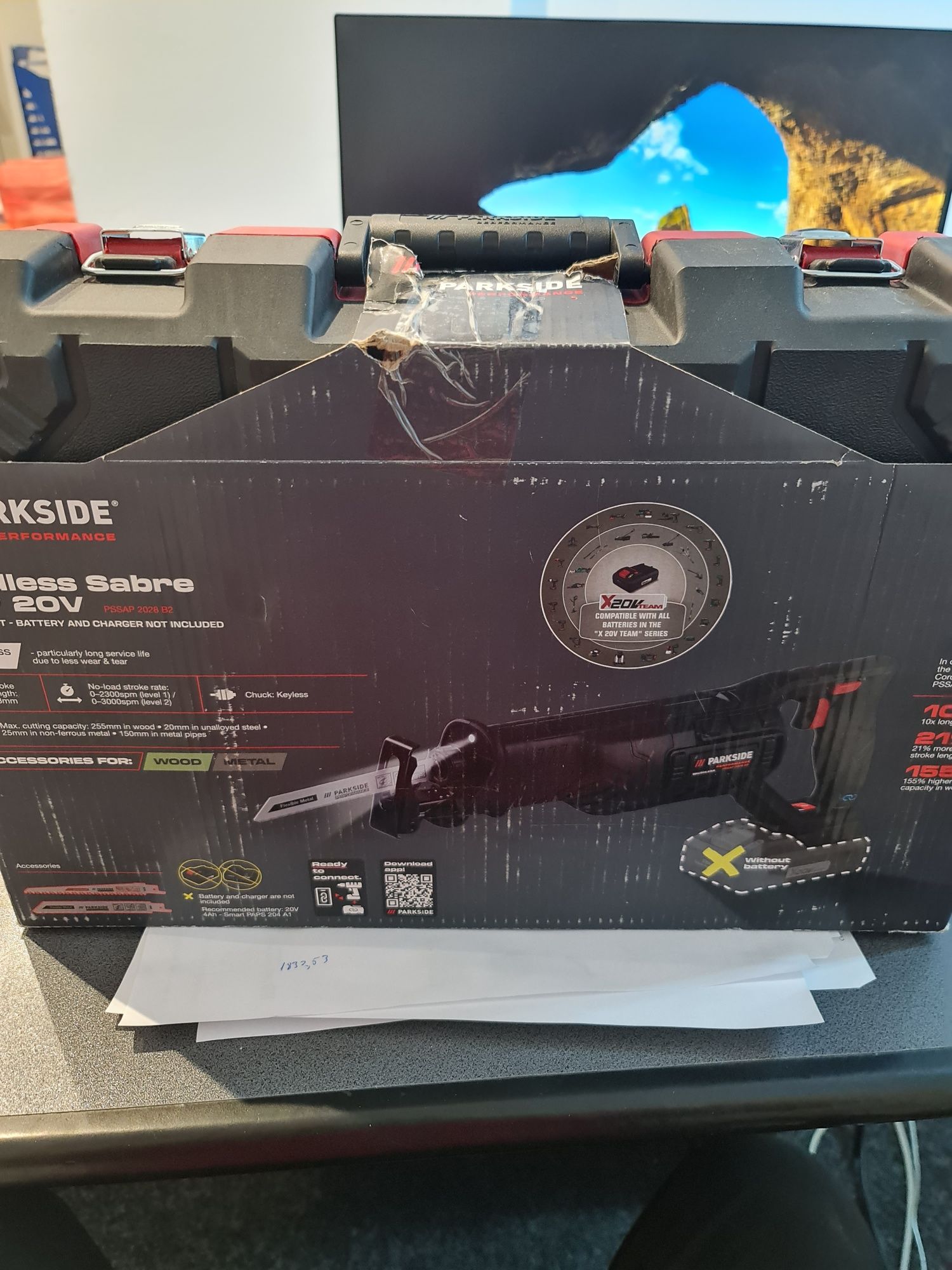 Fierastrau sabie PARKSIDE PERFORMANCE brusless 20 v fără acumulator