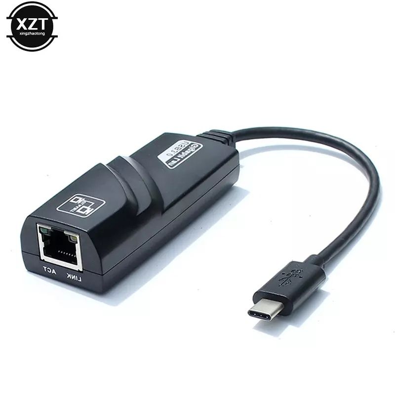 Переходник Type C на LAN, Ethernet до 1000 мб/с. Алматы.