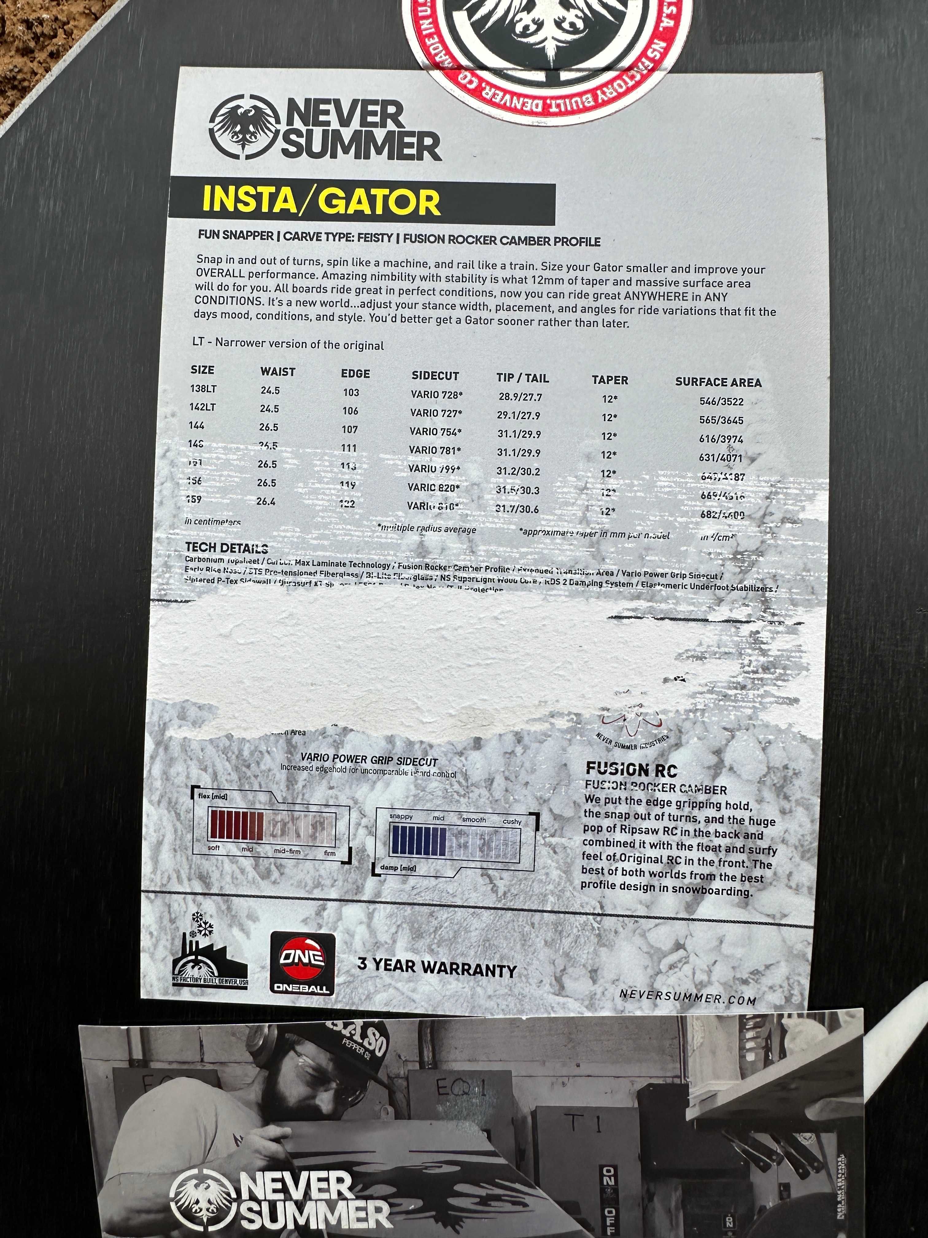 placa noua snowboard never summer insta gator L151