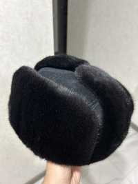 мужская норковая шапка-ушанка