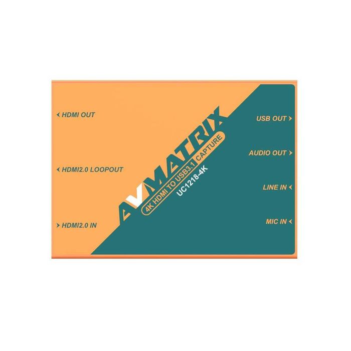 Placa de captura Avmatrix UC1218-4K HDMI la USB 3.1 Type-C