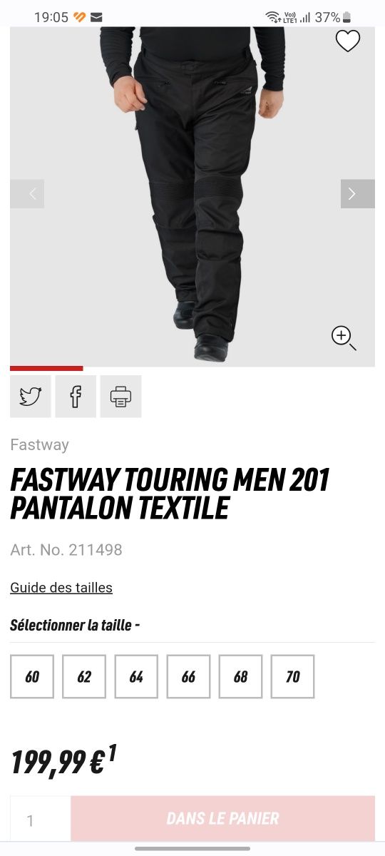 Pantaloni motor fastway louis