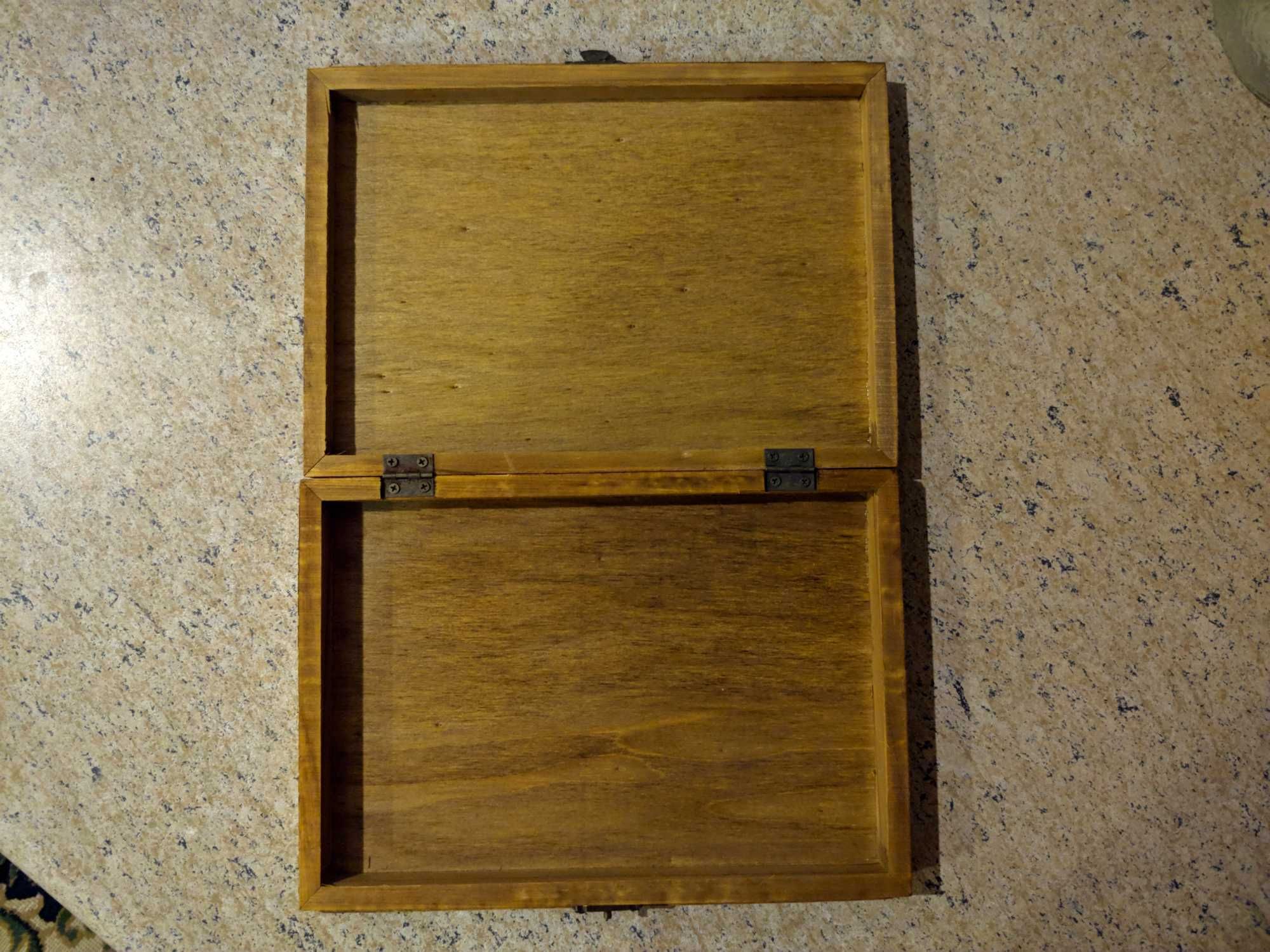 Деревянная фанерная шкатулка-коробочка в ретро-стиле