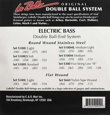 La Bella Double Ball Bass Струни за електрически бас-S500L(43-104)