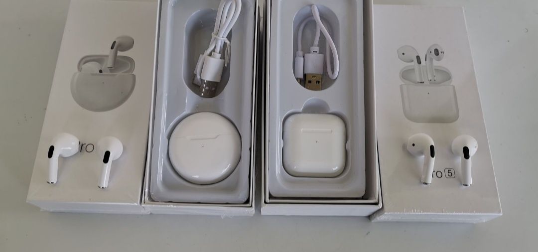 Casti wirless tip Airpods Pro V6 și V5 Android și IOS, Bluetooth