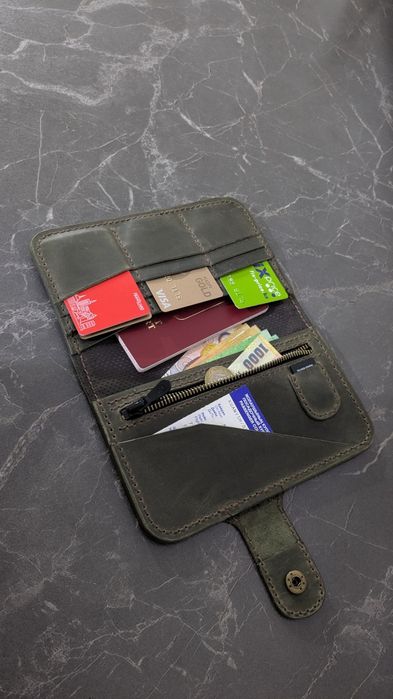 Портмоне из натуральной кож, ручная работа.