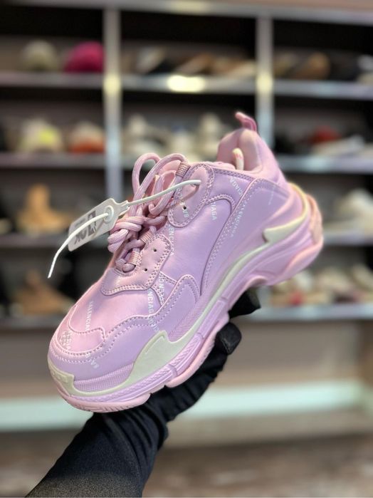 Adidasi Balenciaga Triple S, roz, piele, 1/1 marimi 36-40