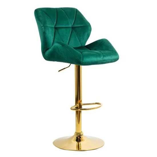 Scaun Bar Catifea lux in 4 culori Cadru auriu ABS 148 LIVRARE GRATUITA