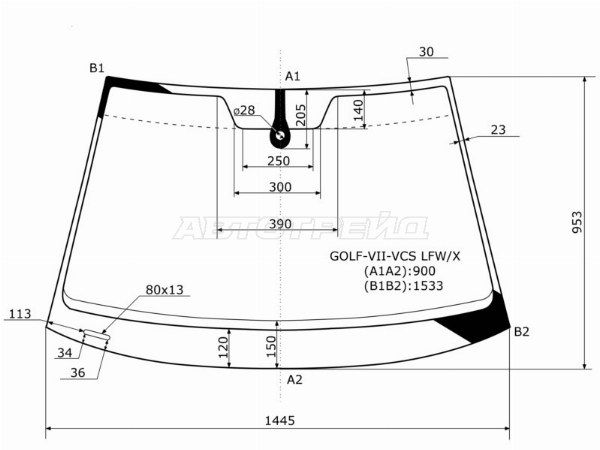 Стекло лобовое + дд VOLKSWAGEN GOLF VII 3/5D HBK 12-17 Volkswagen Golf