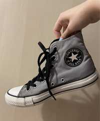 Bascheti converse all star cu fermoar gri deschisi