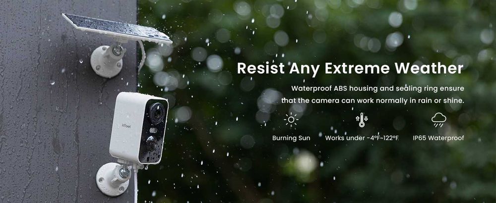 Външна камера със соларен панел IeGeek Battery Camera ZS-GX3S