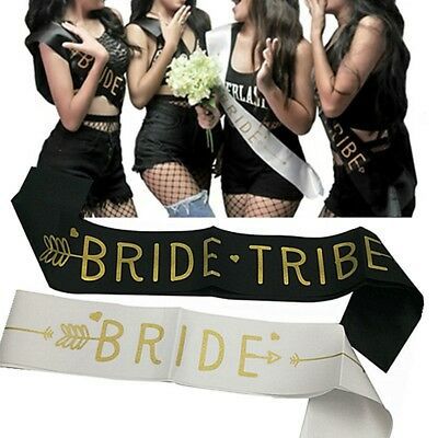Set panglici Bride To Be & Bride TRIBE petrecerea burlacitelor