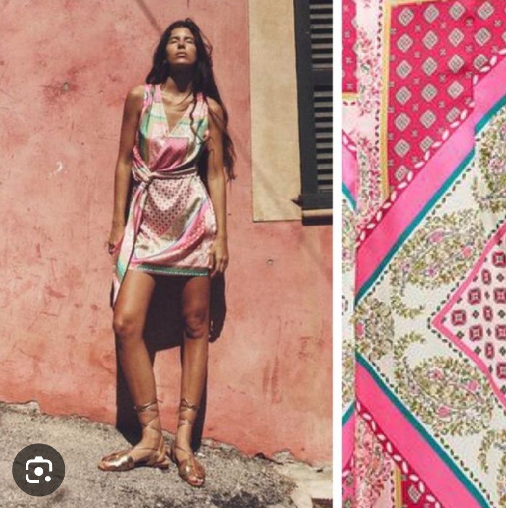 ZARA Viral Dress сатен S