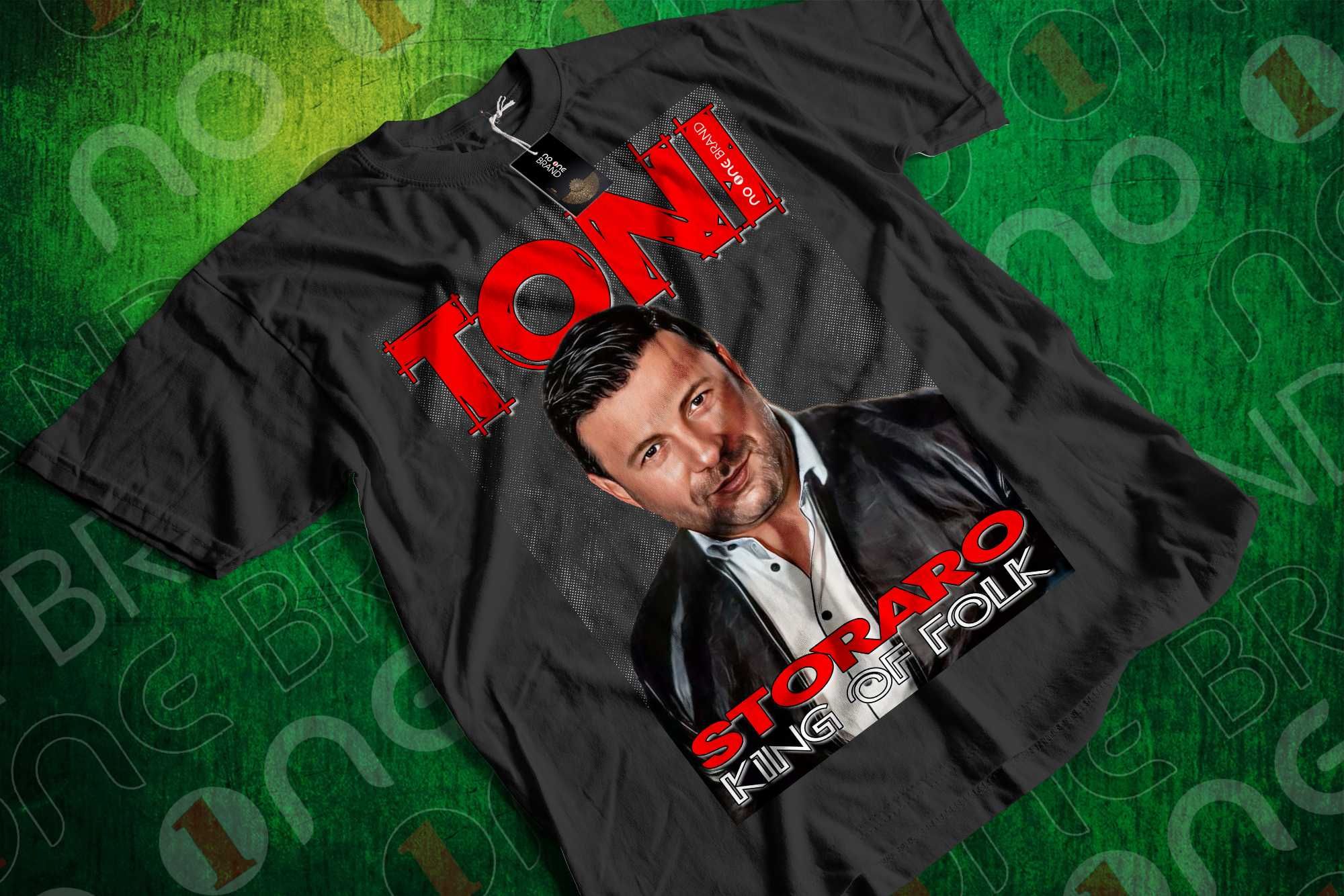 Тениска с уникални щампи на краля на поп-фолка Тони Стораро