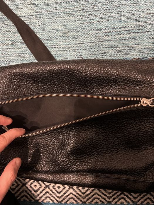 Geanta de piele neagra barbati de la Musette