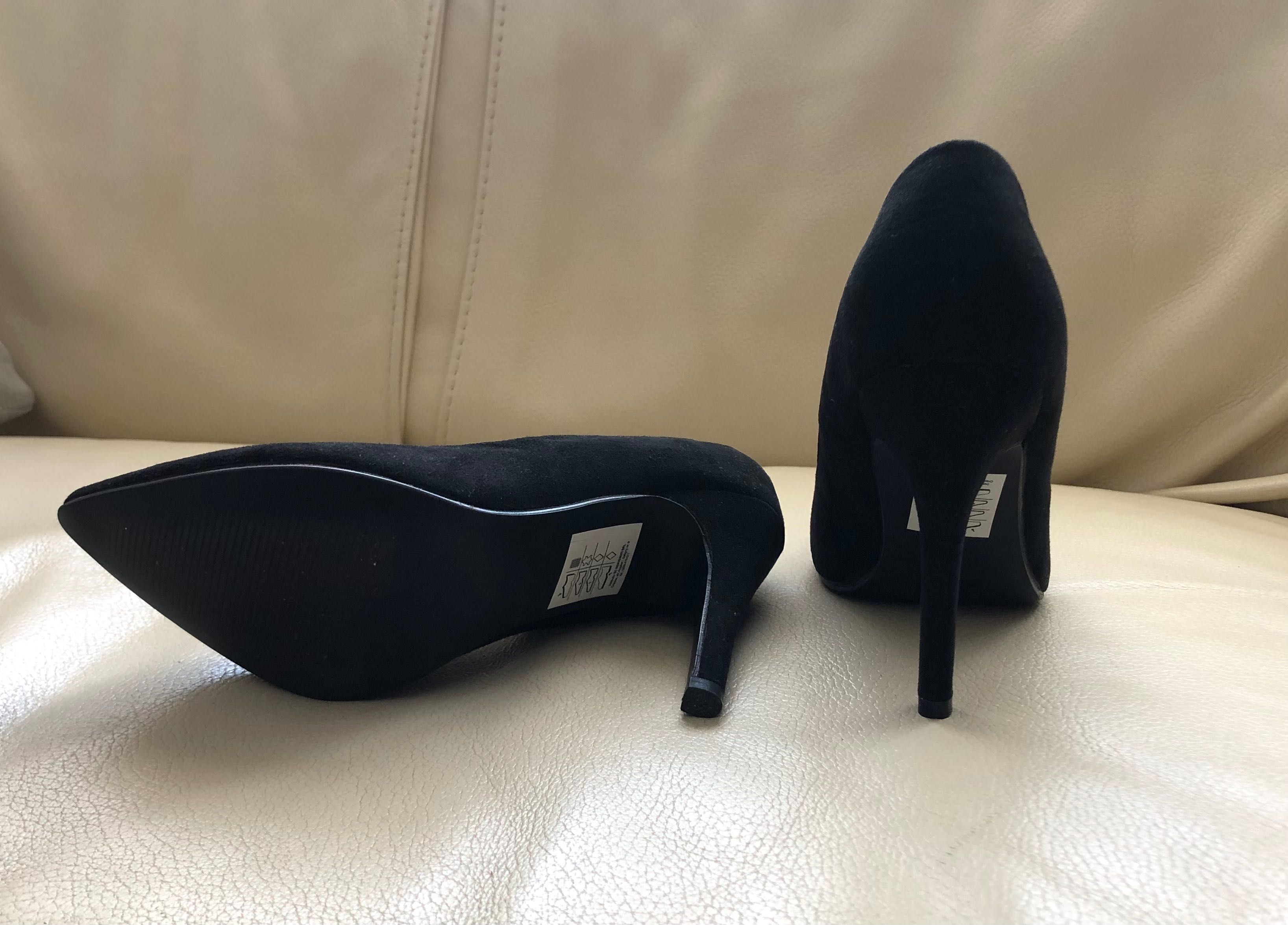 Pantofi stiletto piele întoarsă