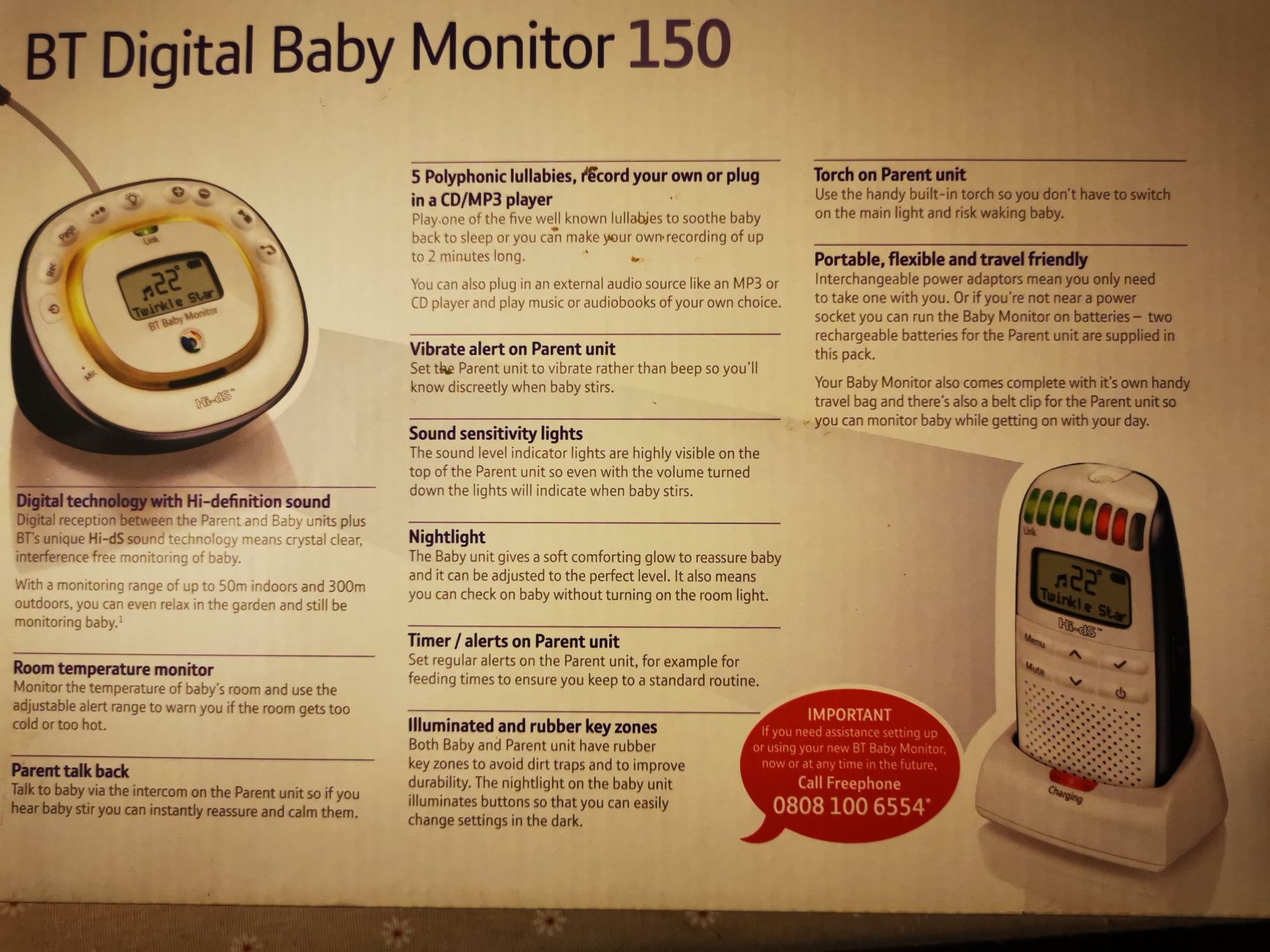 Бебефон BT digital baby monitor 150