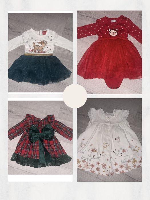 Детски рокли коледни размер 74