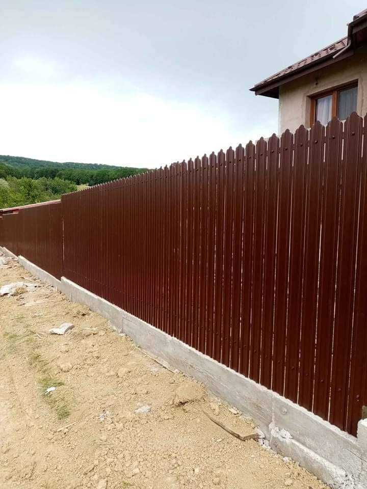 Constructii garduri din sipca metalica, panou tip jaluzele, BCA, plasa