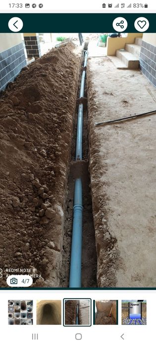 Urachi padval transheya  izoleatsiyaga tayyorlab qazib beramiz