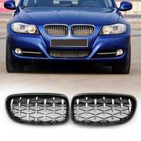 Grile Diamond Bmw E90 E91 Face-lift Negru lucios Crom 2008-2010