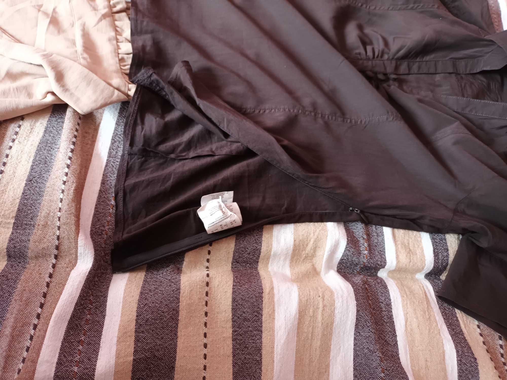 Ленено сако с блестящ ефект и риза със страничен цип Oltre, 42 размер