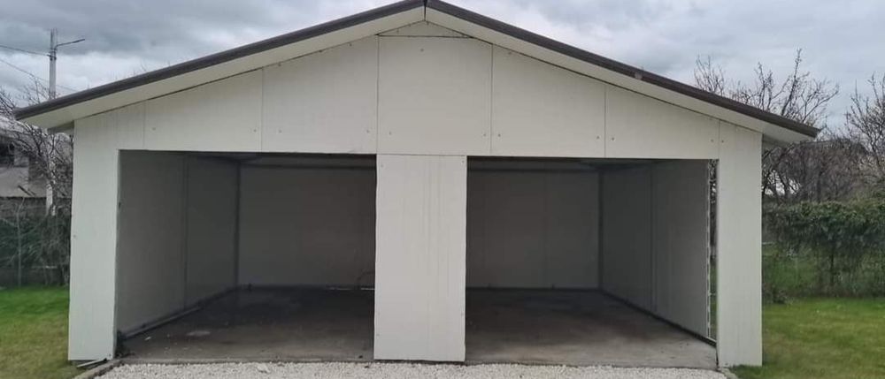 Garaje case din structura metalica