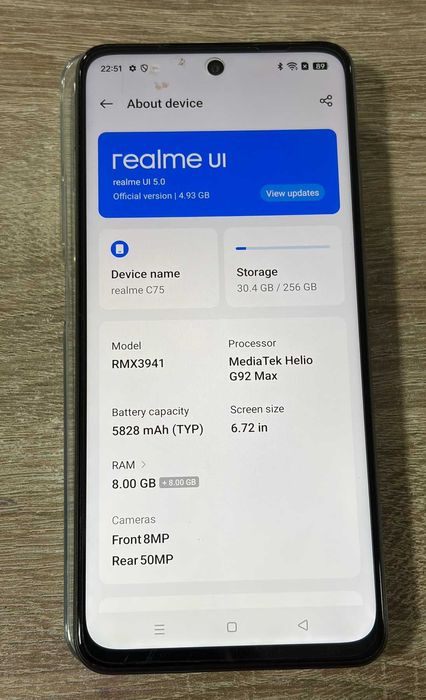 Realme C75 256/8gb
