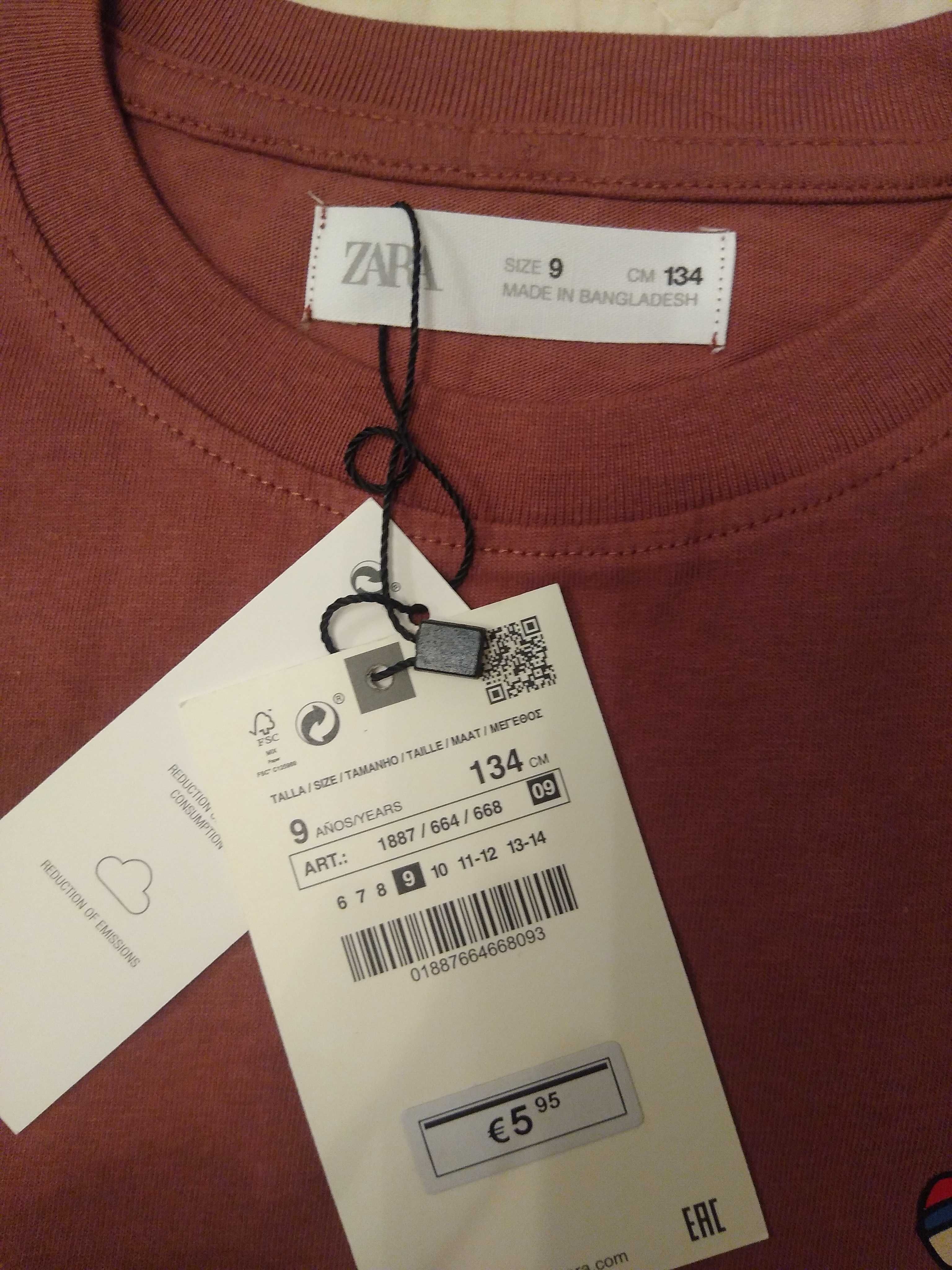 Bluza de la Zara cu mânecă lungă, copii 9 ani