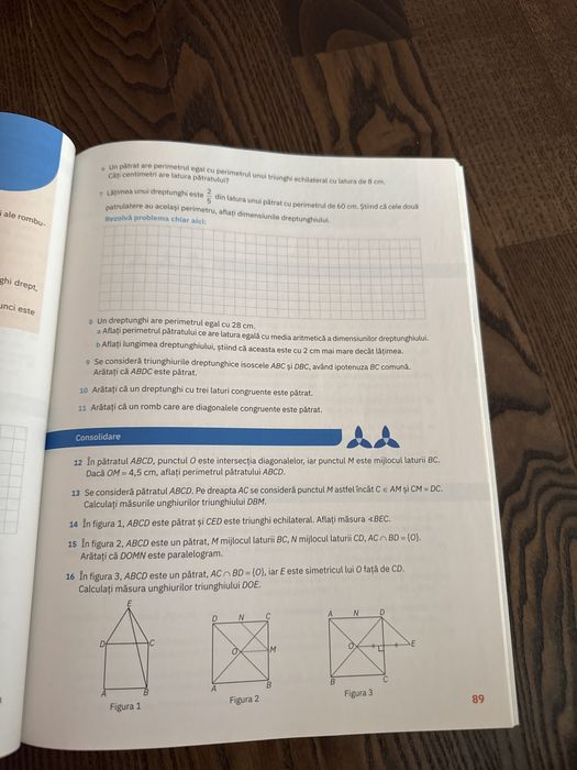 Manual Matematică clasa a VII-a semestrul I – Art Educational