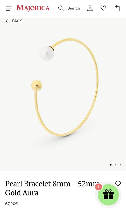 Set nou perle naturale Majorica Spania cercei si brățară cu eticheta