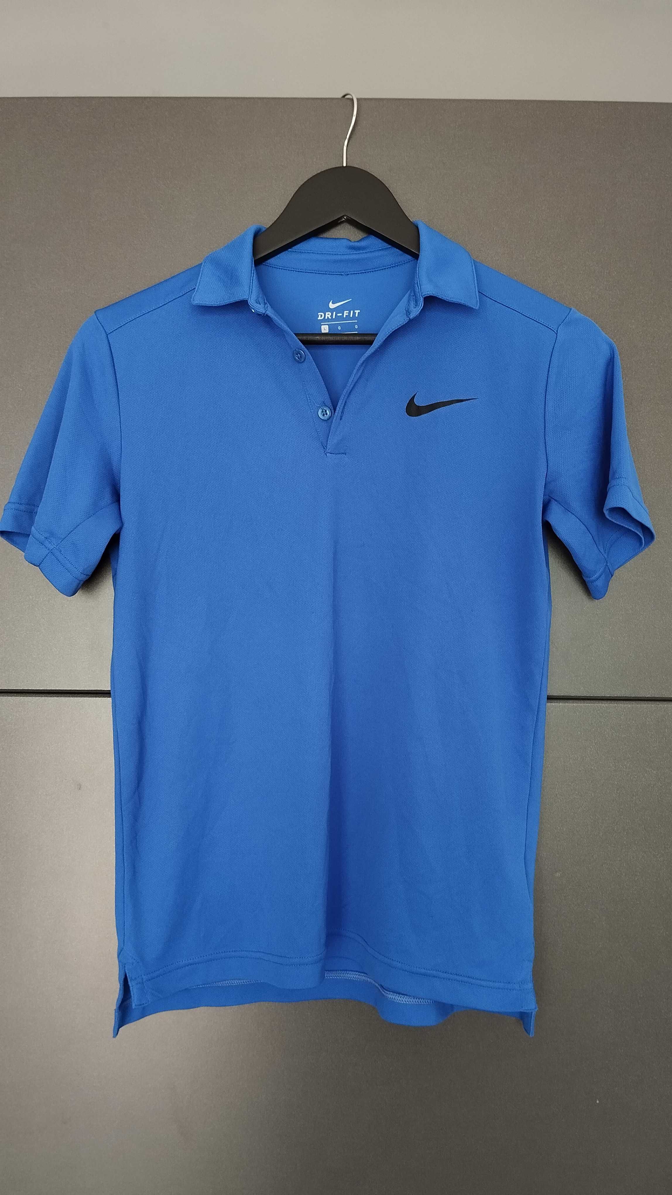 Nike Dri Fit Мъжка поло тениска размер L Синя