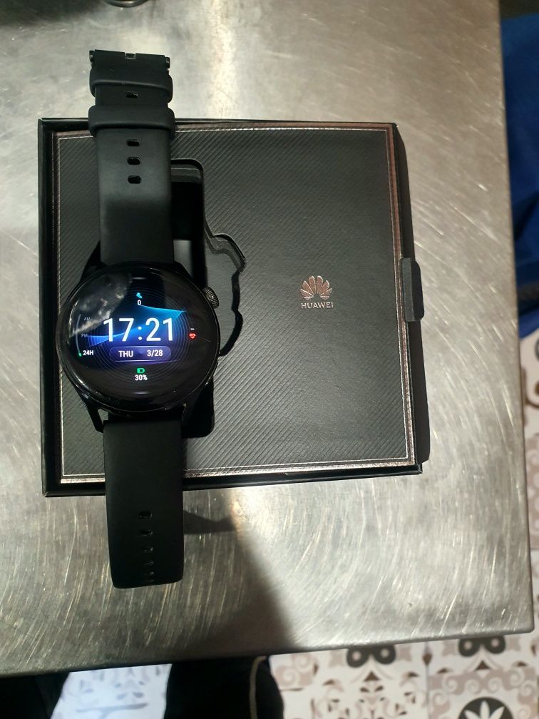 Huawei Watch 3, 46 mm, Silicone Strap, Black.