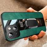iPhone 14 14+ 14 Pro 14 Pro Max / PORSCHE кожен кейс с пръстен