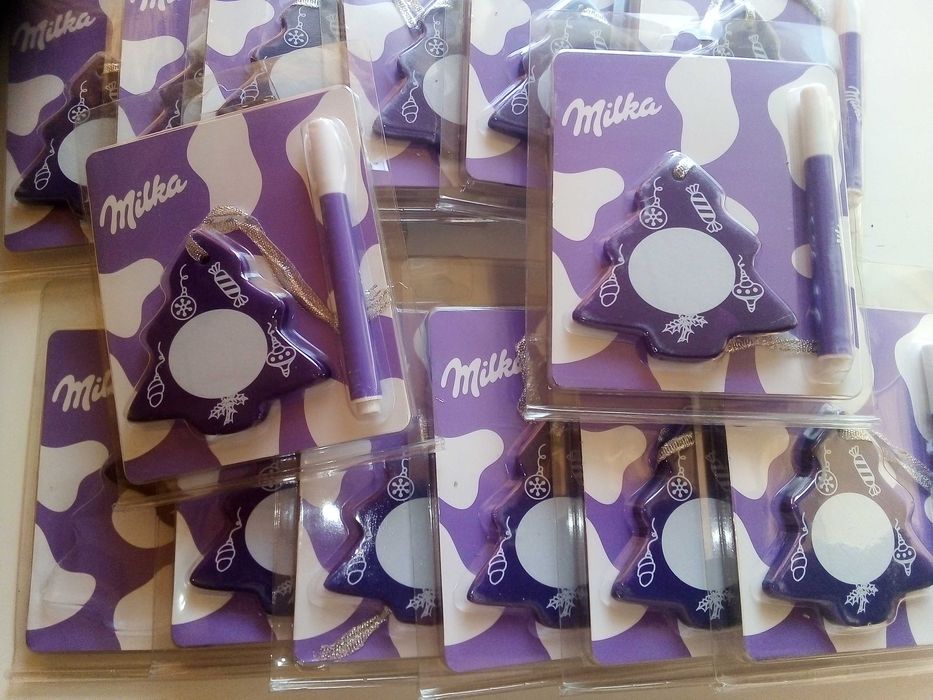 Коледна играчка Milka с маркер 46 броя нови