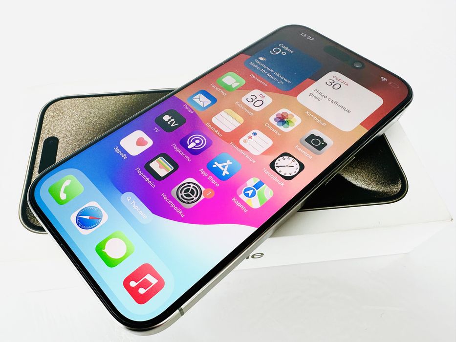 Apple iPhone 15 Pro Max 256GB Natural Titanium 90% Батерия! Гаранция!