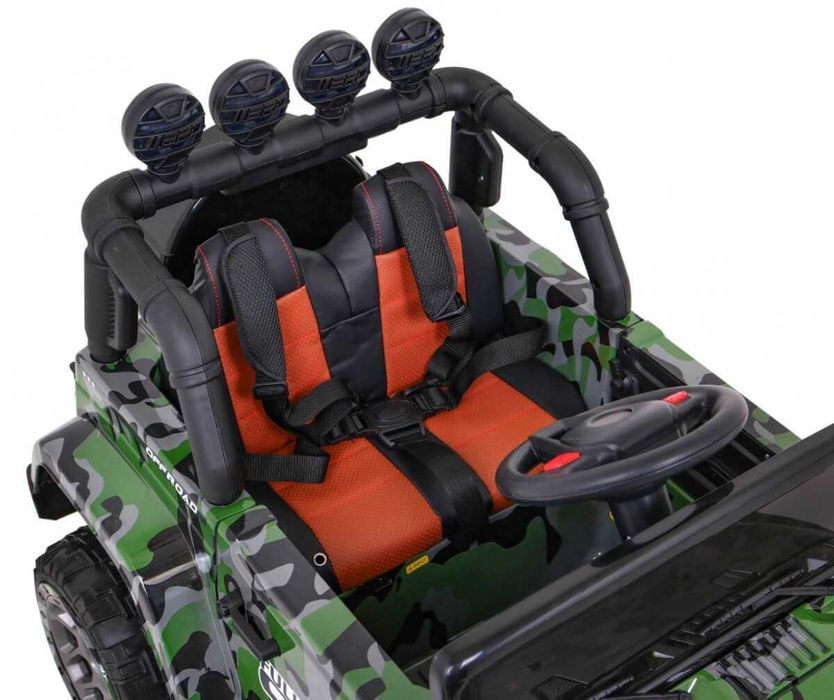 Masinuta electrica pt copii  Autokids FULL TIME 4x4  (7588) Military