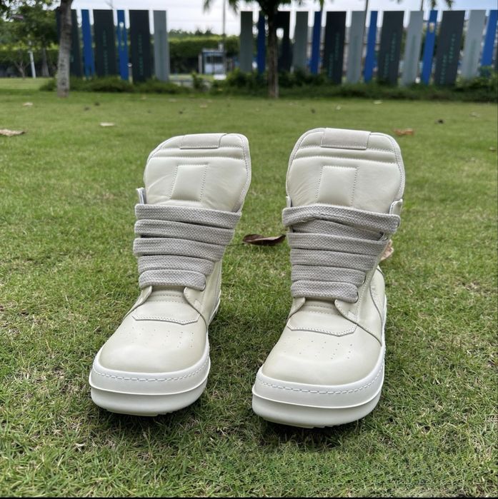 Rick Owens GeoBasket Jumbolace White
