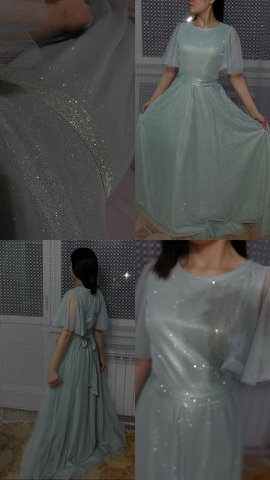 Продам платья в отличном состоянии, бледно-бирюзовый