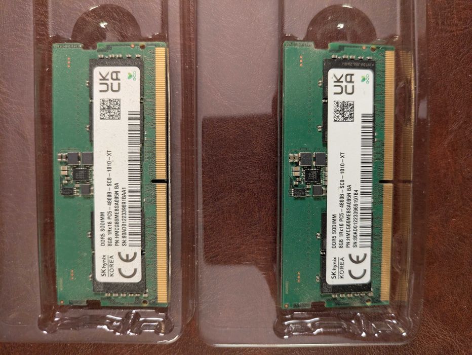 RAM 2x8GB DDR5 Sodimm 4800Mhz