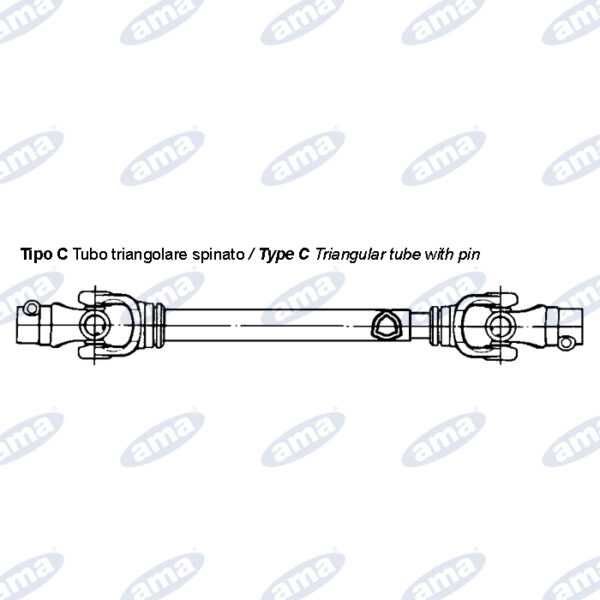 Cardan categoria 4x800 mm line AMA ITALIA utilaje agri