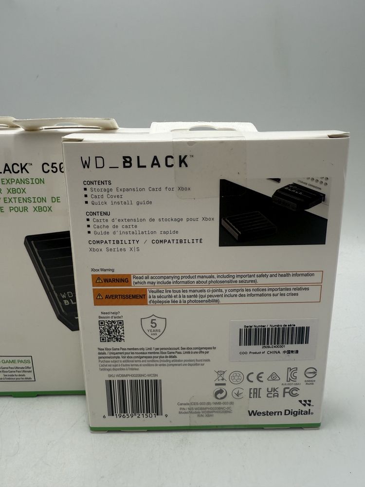Card Western Digital C50 pentru XBOX, 2TB, Black Sigilat S