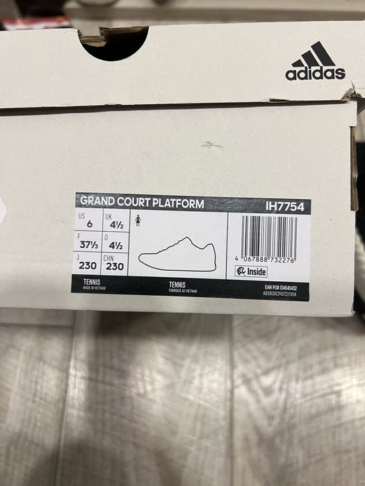 Adidas Grand court platform 37 1/3